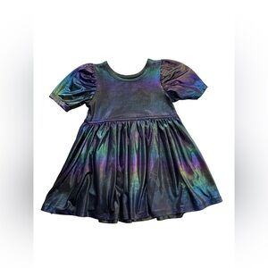 Pink Chicken Size 2 Years Laurie Lame Dress in Rainbow